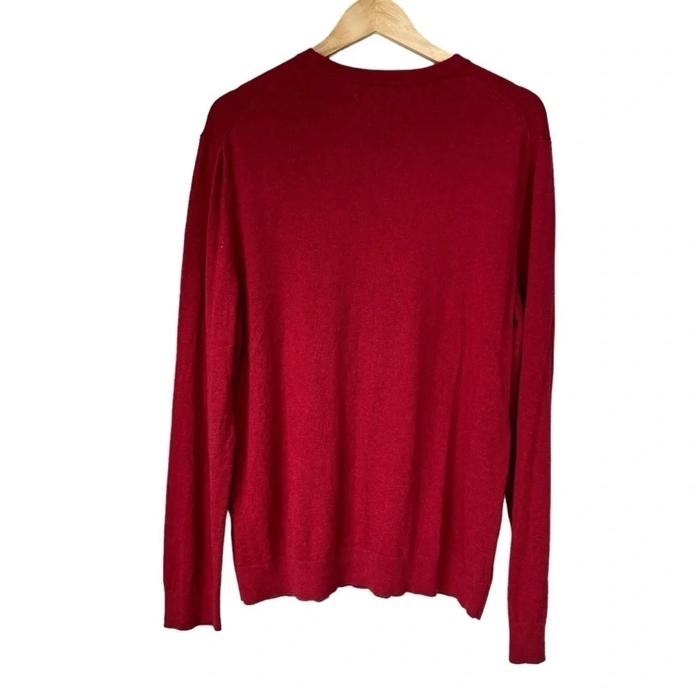 Banana Republic Men's Premium Luxe Sweater, Cashmere Silk Blend, Red, Large